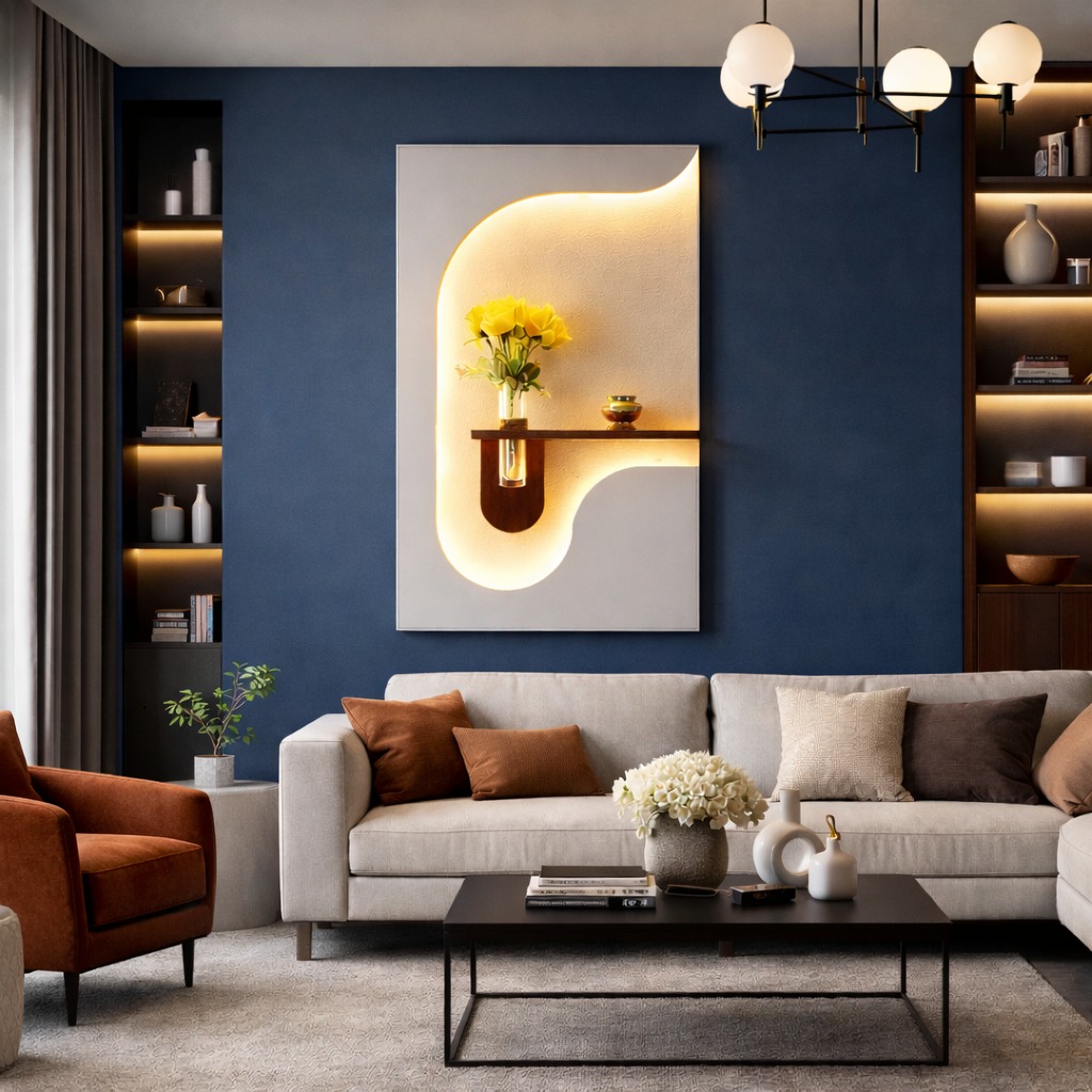 AuroGlow LED Wall Display | Luxury Lighted Shelf Panel